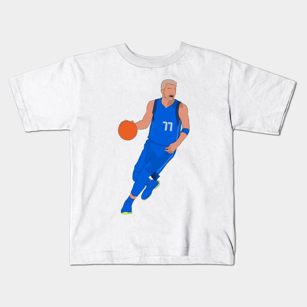 Luka Doncic Kids T-Shirt by SickSticksCo